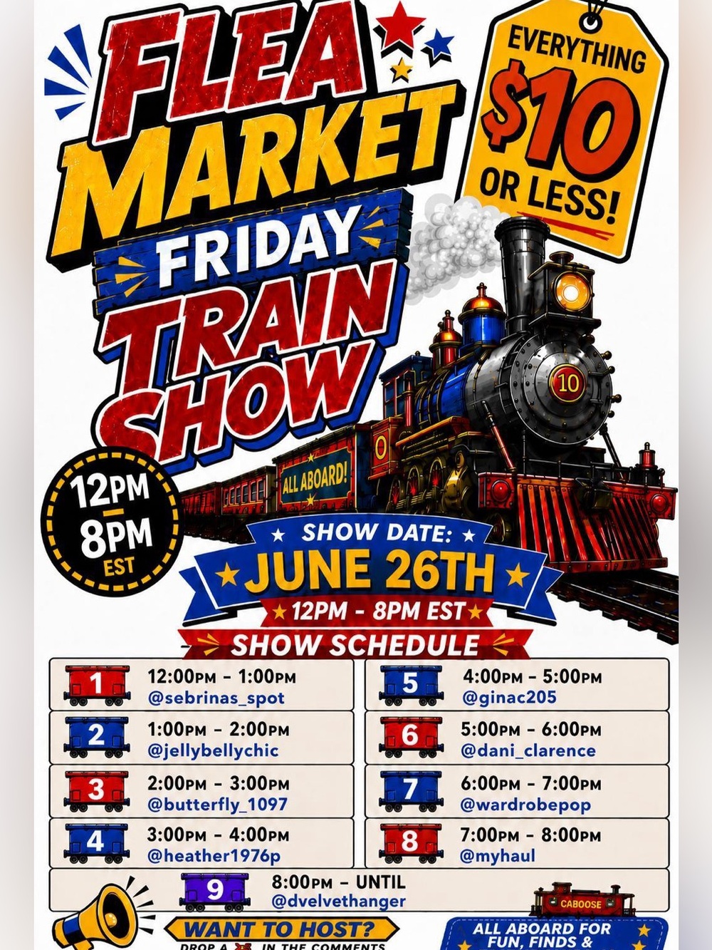 6-26-26 Flea Market Friday Train Show. Thank you for your purchase!!